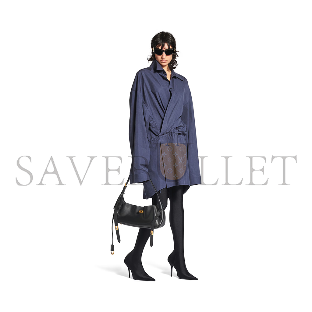 BALENCIAGA WOMEN'S BEL AIR SMALL SHOULDER BAG IN BLACK 8106802ABAV1000 (29.9*19.8*17cm) BALENCIAGA WOMEN'S BEL AIR SMALL SHOULDER BAG IN BLACK 8106802ABAV1000 (29.9*19.8*17cm)